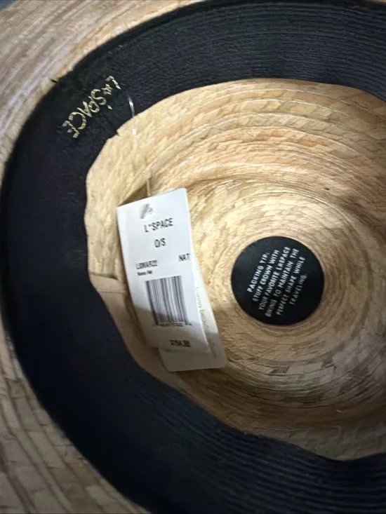 l*space Natural Straw Wide-Brim Beach Hat - Picture 10 of 16